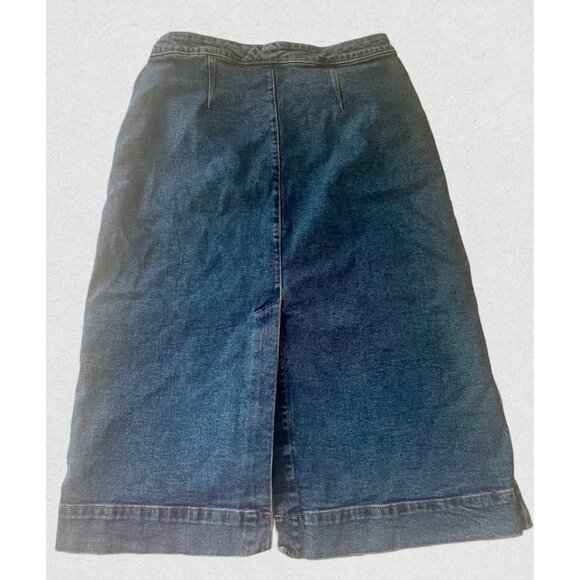 Denim Skirt - Midi Length with Slits - Size 30 - Picture 2 of 4